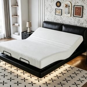 Keeyoto Black Bull Smart Floating Bed Frame | Modern Suspension Bed Base wholesale/OEM/hotel project