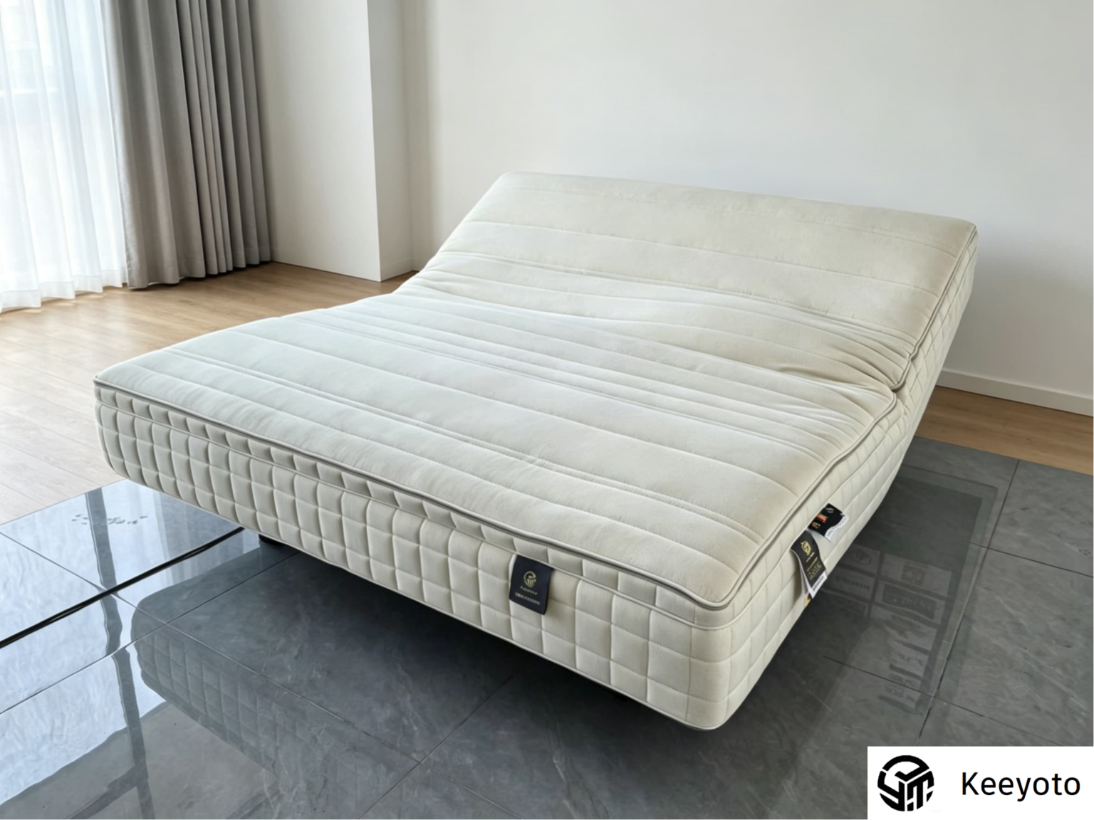 Keeyoto Zero Gravity Linen Adjustable Bed With Air Lumbar Support wholesale/OEM/hotel project