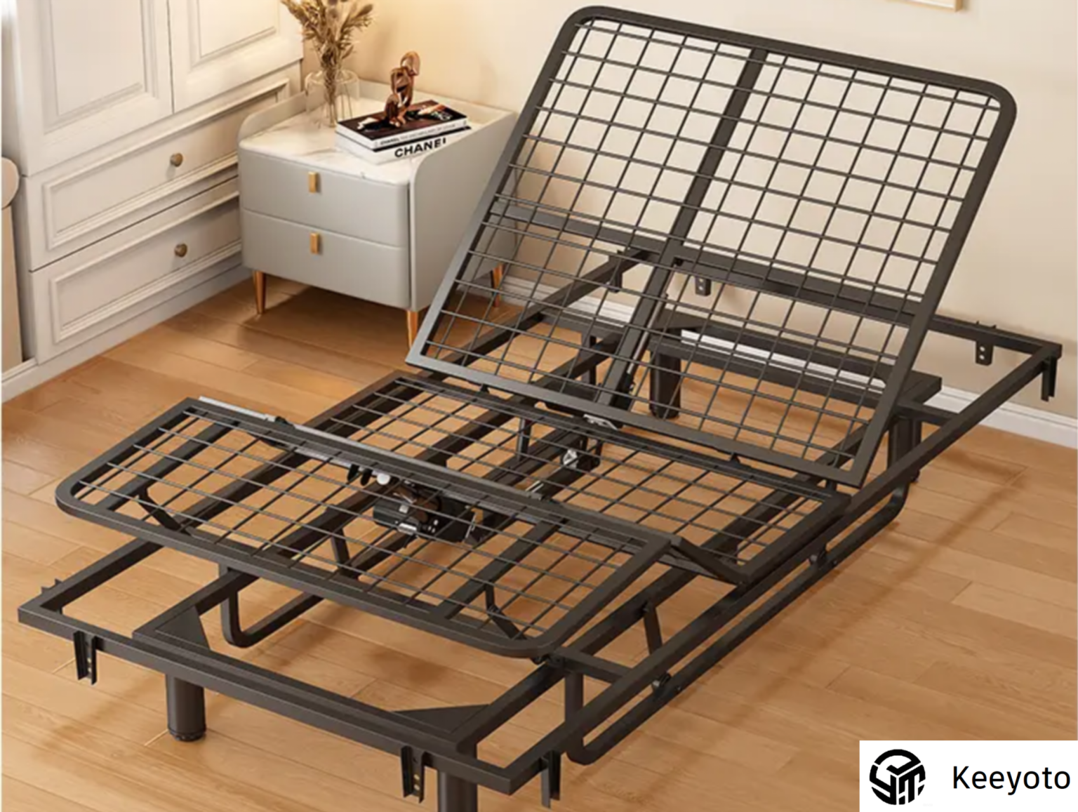 Keeyoto Zero Gravity Electric Adjustable Bed Base with High-Temp Powder Coated Steel Frame wholesale/OEM/hotel project